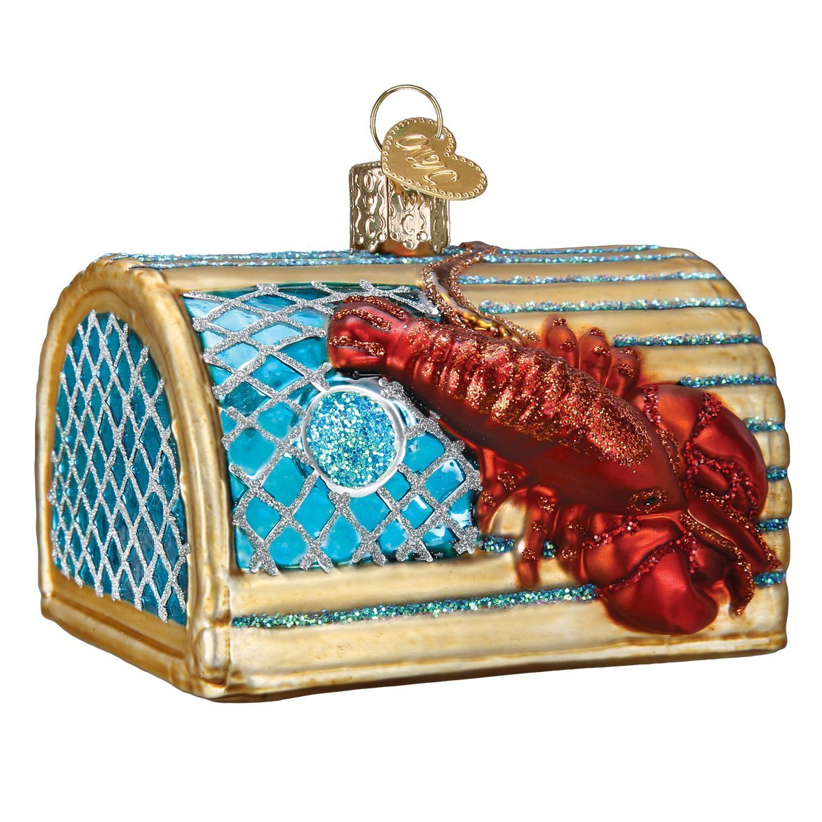 Old World Christmas Ornaments: Crab and Lobsters Glass Blown Ornaments for Christmas Tree