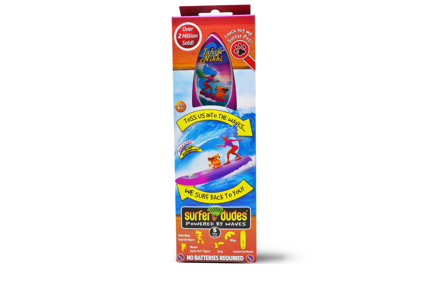 Surfer Dudes Legends & Surfer Pets Wave Powered Mini-Surfer, Pet and Surfboard Beach Toy
