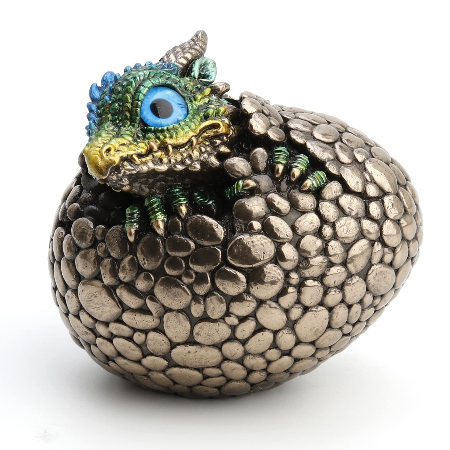 Veronese Design Horned Baby Dragon Hatchling Cold Cast Resin Antique Bronze Finish Statue