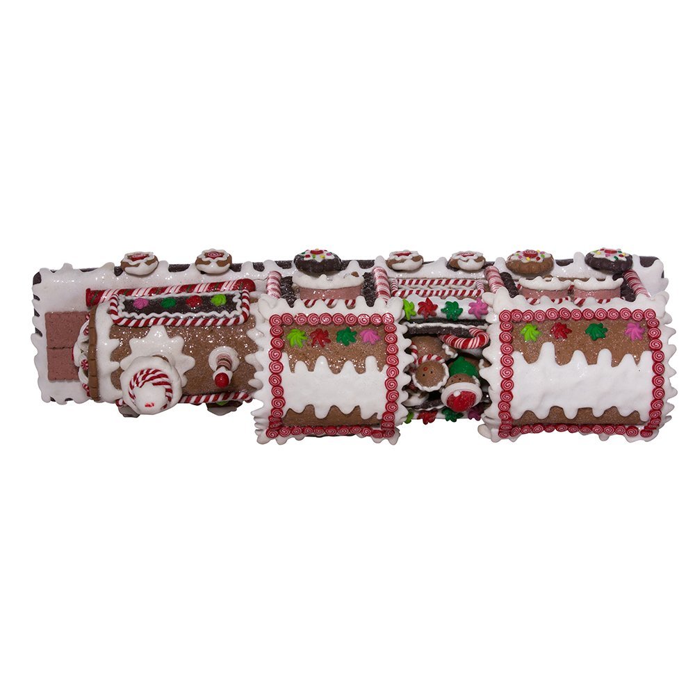 Kurt Adler 19.5" Battery-Operated Gingerbread LED Train Tablepiece