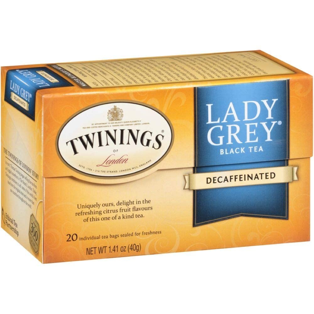 Twinings Decaf Lady Grey Tea 1.41 oz each (3 Items Per Order)