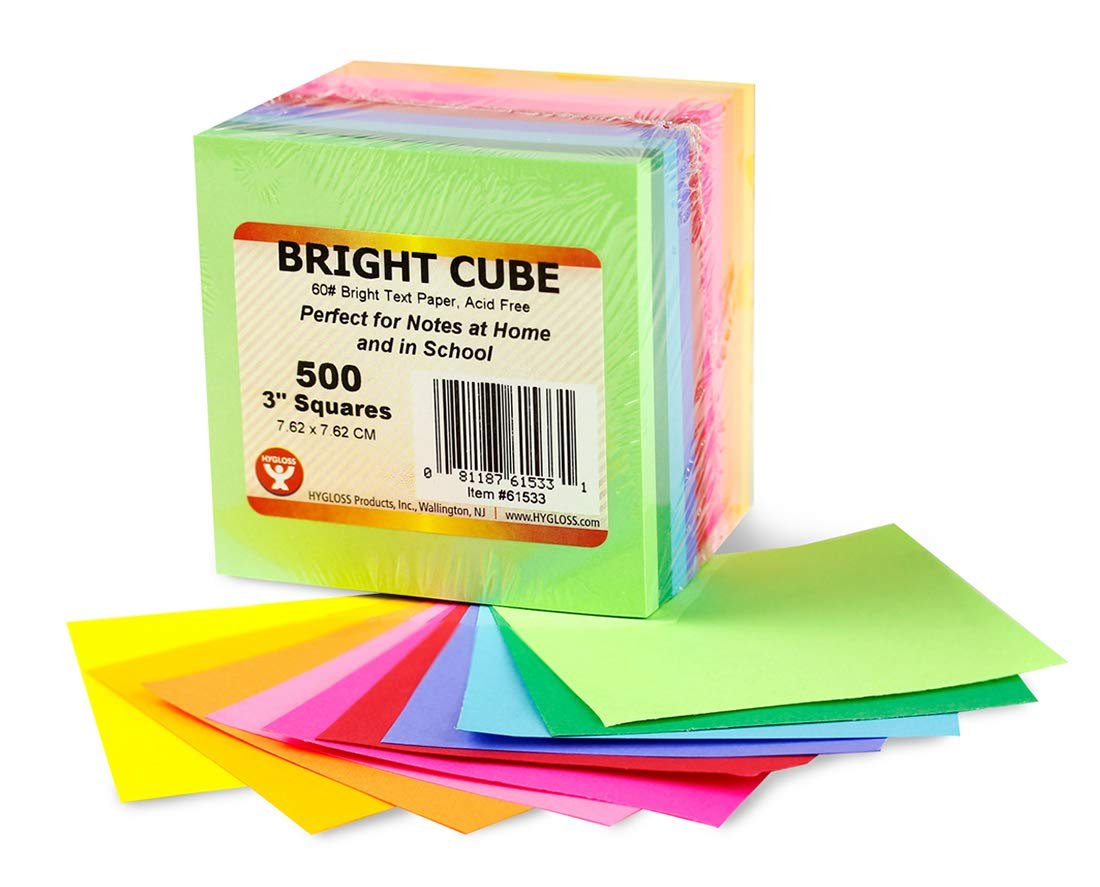 Hygloss 250 Cube Products Bright Sheets
