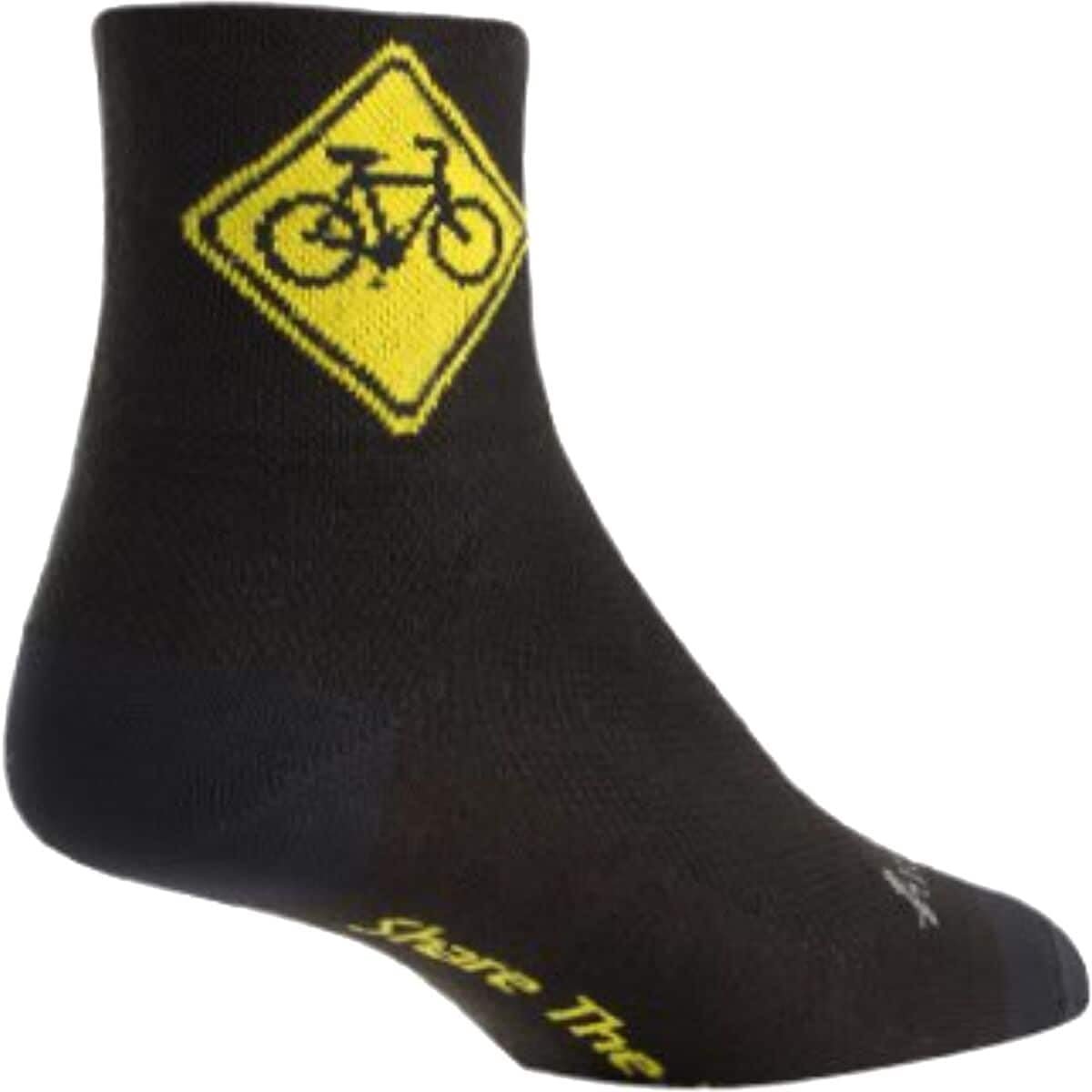 SockGuy Share The Road 3In Socks One Color, S/M