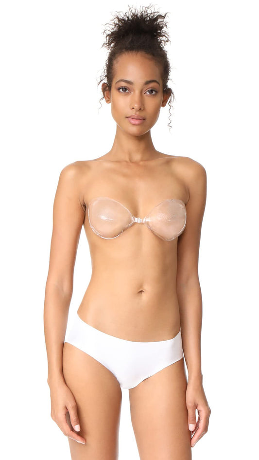 Nubra Women's Silicone Adhesive Bra, Clear, B