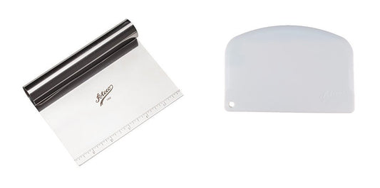 Ateco Bench Scraper 6" X 3.5 in. Stainless Steel Blade With Measuring Guide And Bowl Scraper