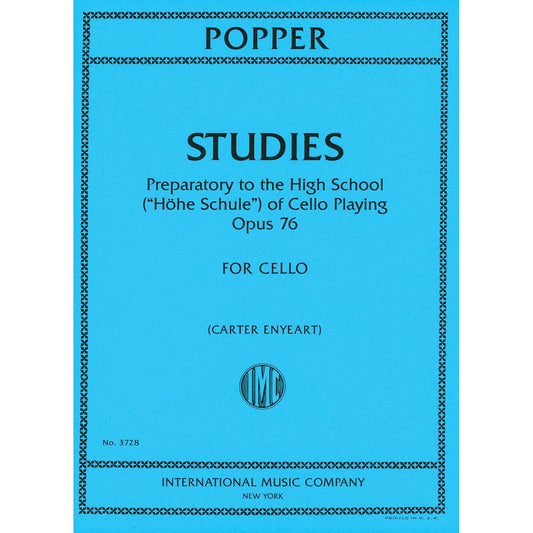 Studies for Cello, Opus 76 – Preparatory to Op. 73 by David Popper