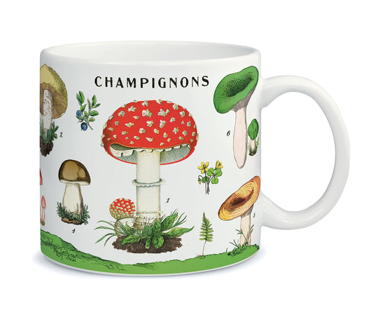 Cavallini Vintage Mug, Ceramic Mug, Mushroom Design
