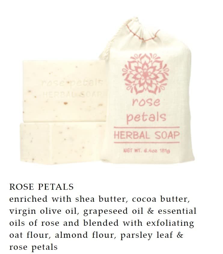 Greenwich Bay Trading Co. Herbal Bar Soap Set, 6 Scents, 6.4 Oz Each - Lemon Thyme, Lavender Sage, Vanilla Bourbon, Tobacco Flower, Honey Chamomile, Rose Petals