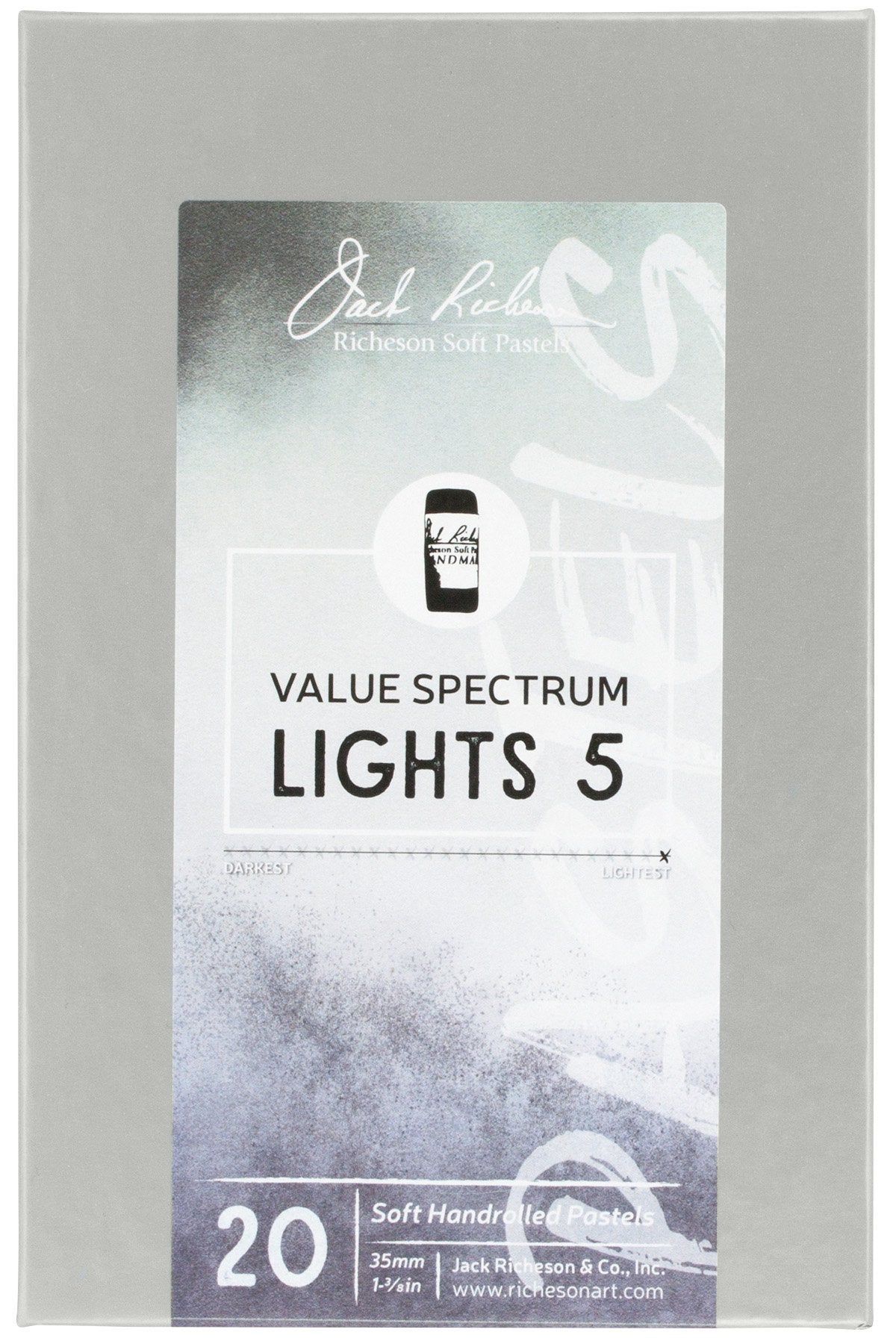 Jack Richeson Hand Rolled Soft Pastels Value Spectrum : Lights 5, 20 Piece Set