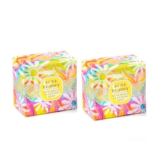 Greenwich Bay Trading Easter Gift Set- 2 Soap Bar Easter Bunny Set- Love Bunny White Decorative Soaps - Enriched with Shea Butter, Cocoa Butter, Sweet Almond Oil Natural Exfoliants - Each Bar 3 Oz