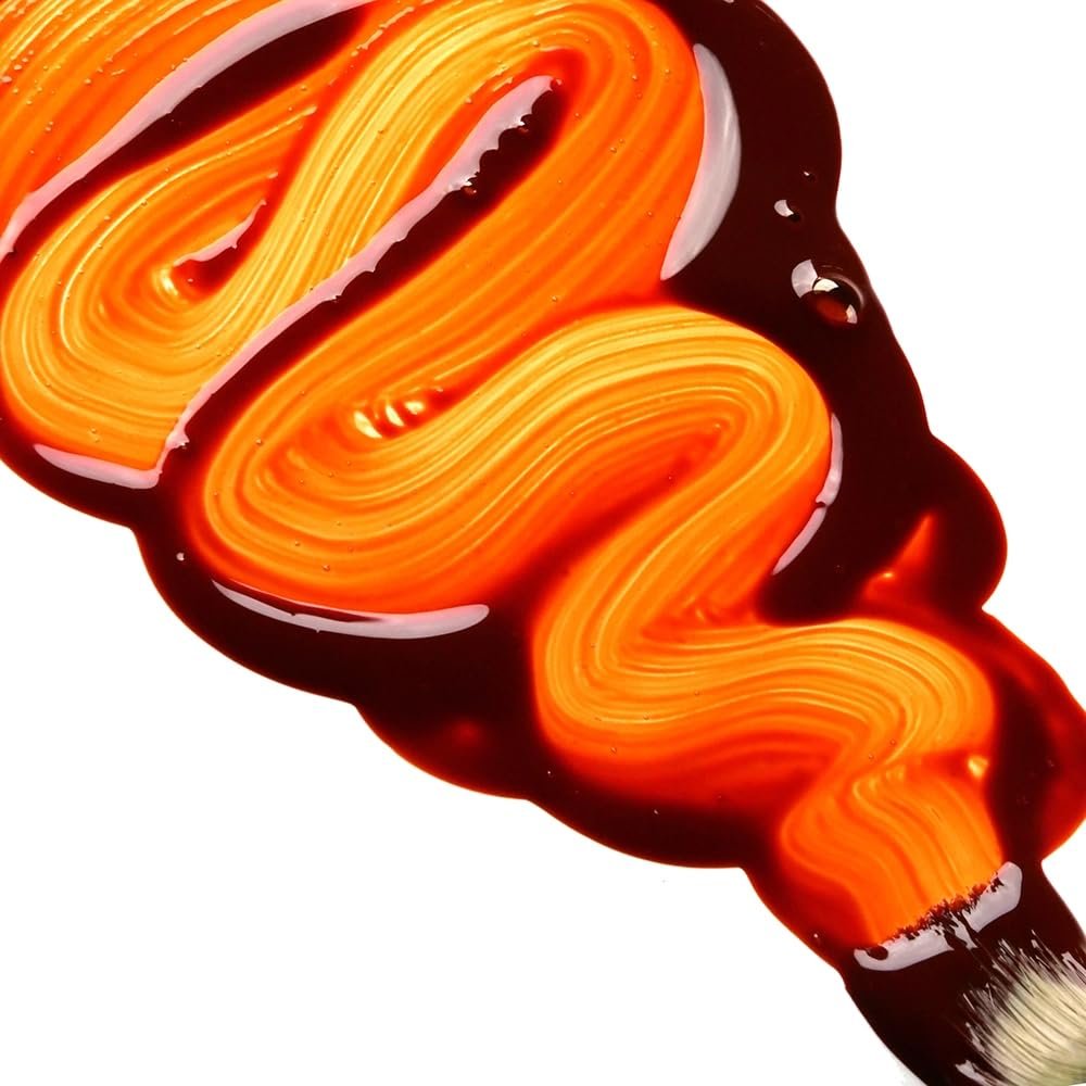 High Flow Acrylics by GOLDEN, Transparent Red Iron Oxide, 4 fl. oz. Bottle, Professional Acrylic Paint, Transparent