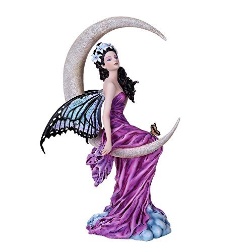 Pacific Giftware Celestial Precious Stone Amethyst Moon Fairy Collectible Figurine Nene Thomas Art Inspiration Official Licensed Collectible 12 Inch Tall
