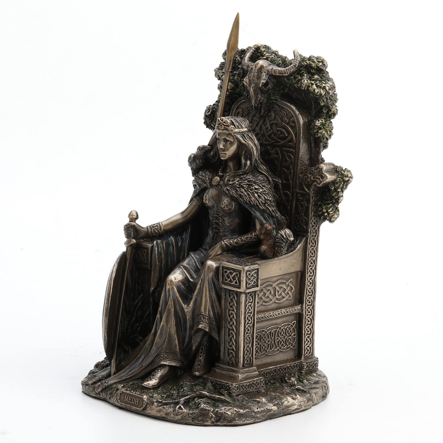 Veronese Design 8 5/8 Inch Celtic Goddess Queen Medb of Connacht Cold Cast Resin Antique Bronze Finish Statue
