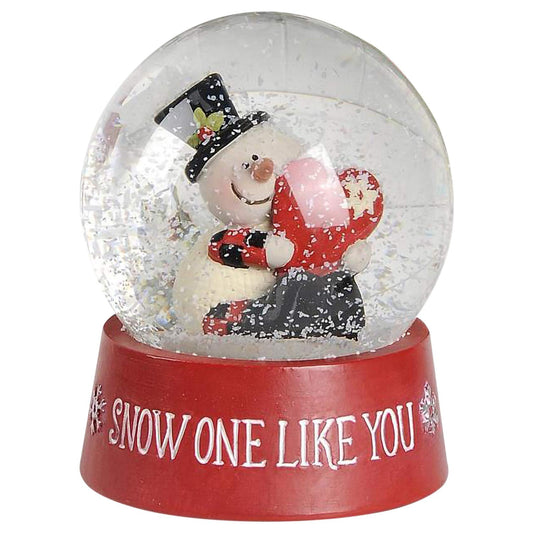 Blossom Bucket Snow One Like You Christmas Snow Globe with Snowman