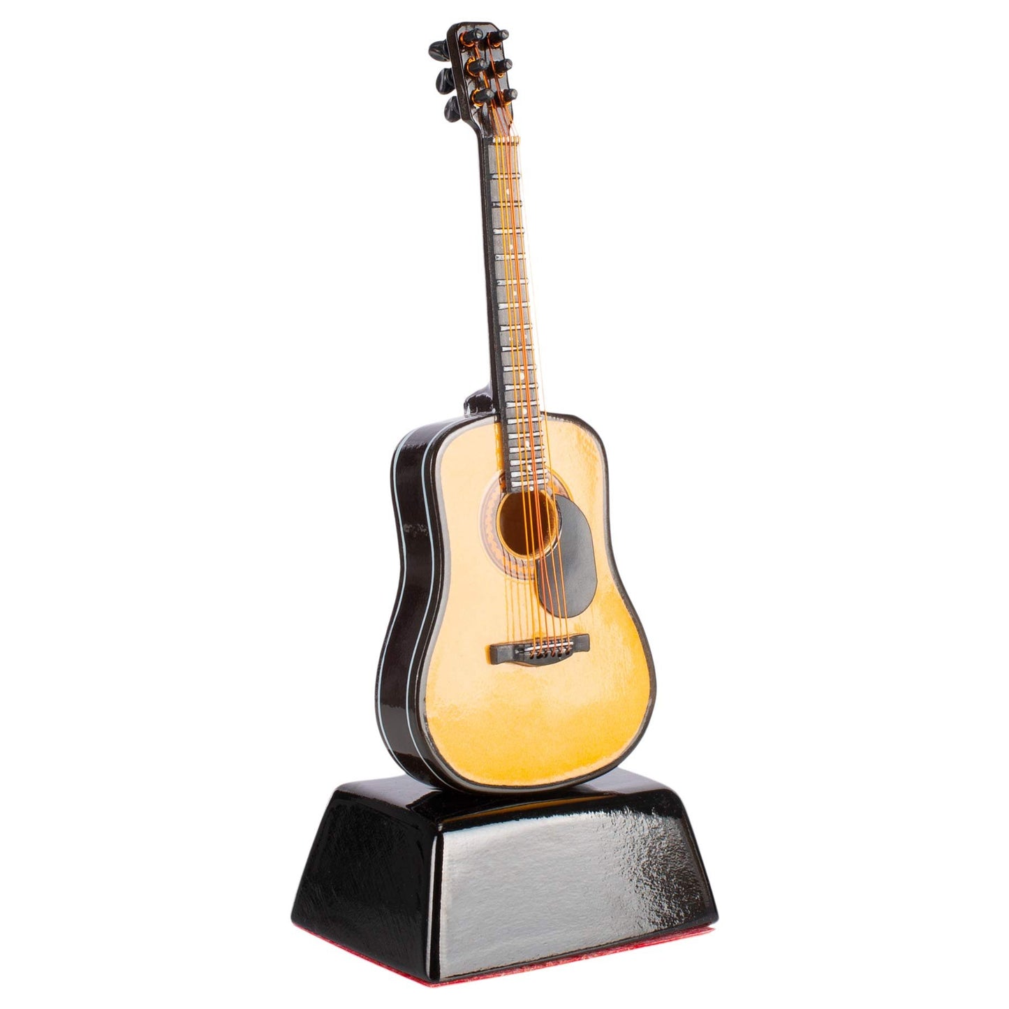 Broadway Gift Miniature Resin Stone Classic Guitar with Pickguard 6 inch Decorative Figurine with Base