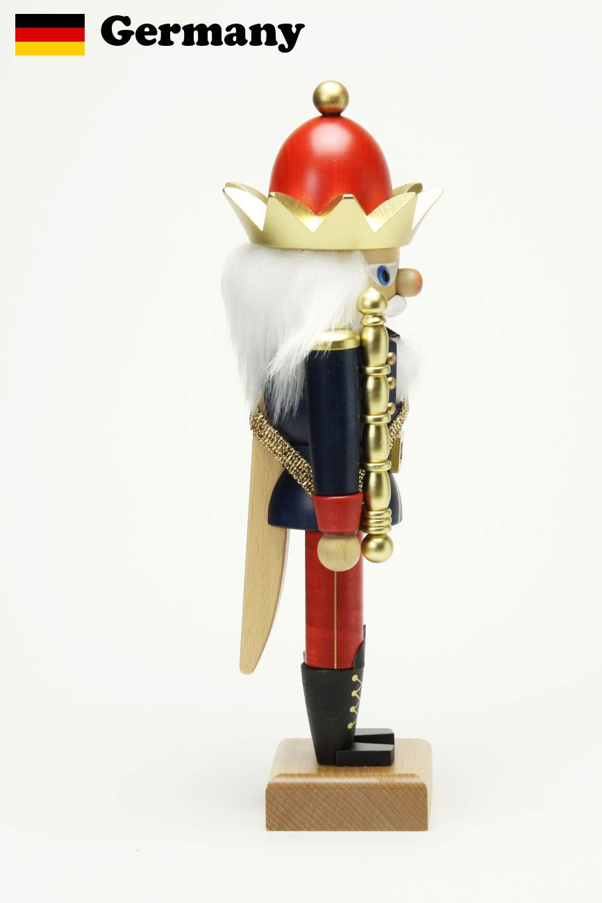 German Christmas Nutcracker King - 27,5 cm / 11 inch - Authentic German Erzgebirge Nutcrackers - Christian Ulbricht
