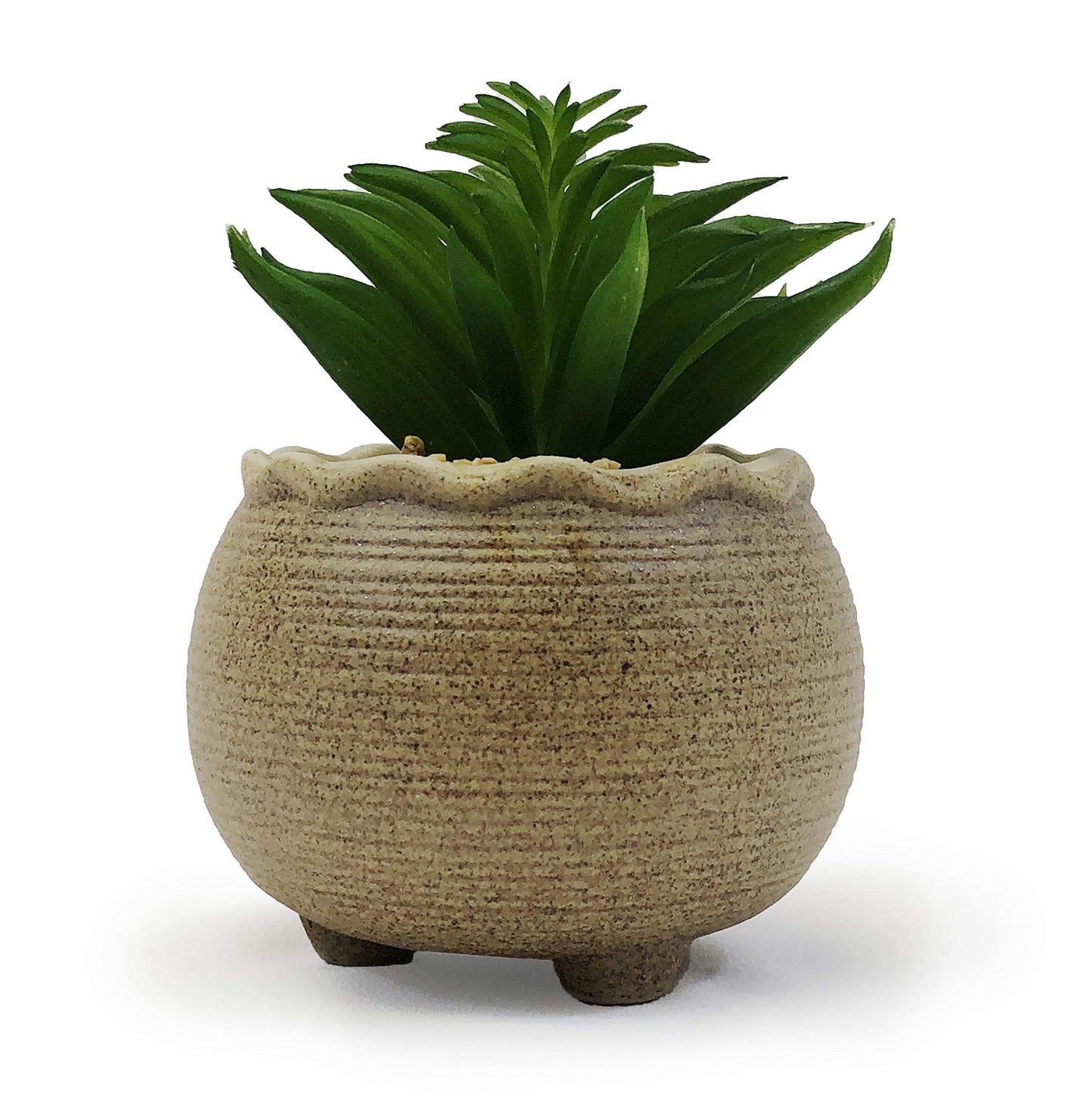 allgala Small Desktop Artificial Succulent Plant Indoor and Outdoor Indoor Fake Plants with Natural Clay Pot