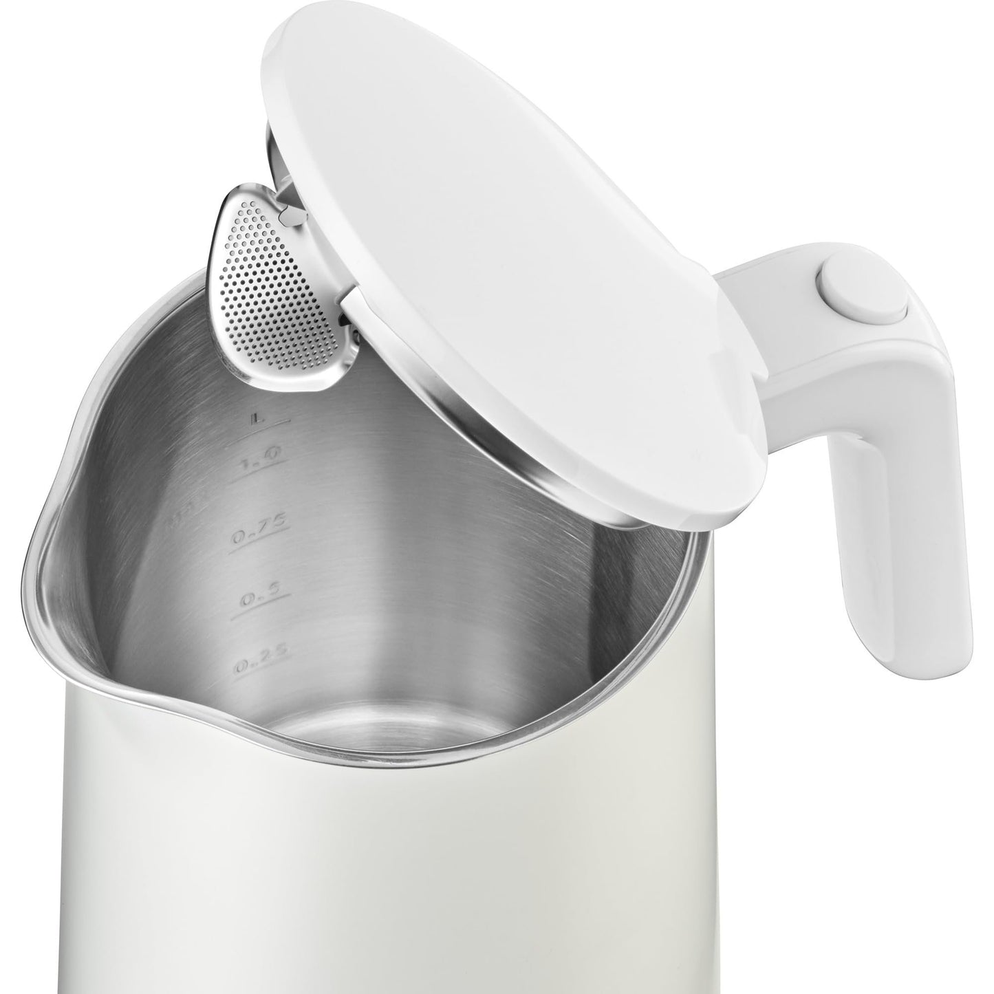ZWILLING Enfinigy Cool Touch 1-Liter Electric Kettle, Cordless Tea Kettle & Hot Water - White
