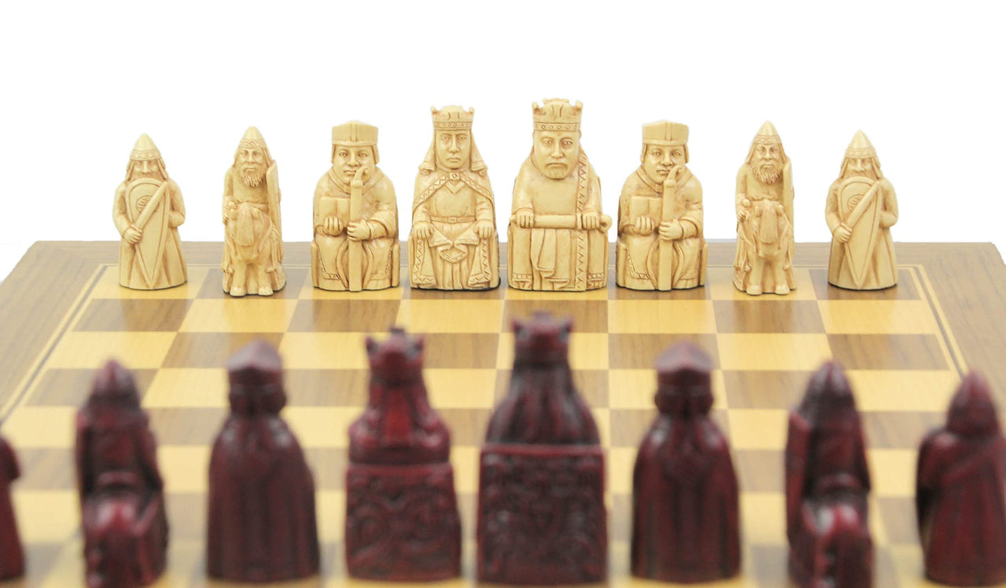 Veronese Design Isle of Lewis Chess Set Hand Painted Resin Figurine Collectible Statue