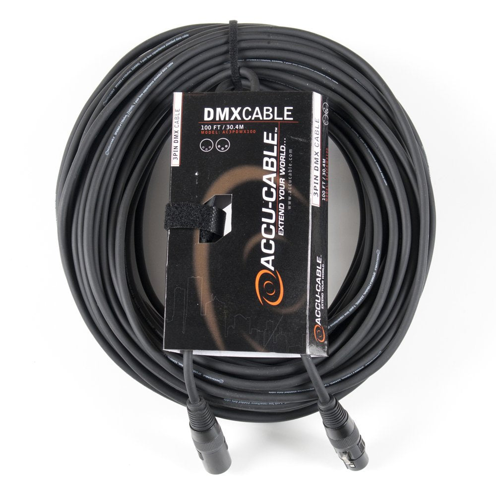 adj Products AC3PDMX100 is a 100 ft True DMX Cable for Lighting Equipment