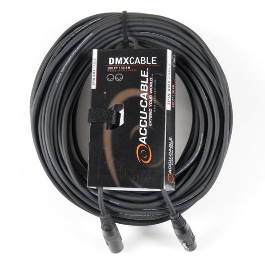 adj Products AC3PDMX100 is a 100 ft True DMX Cable for Lighting Equipment