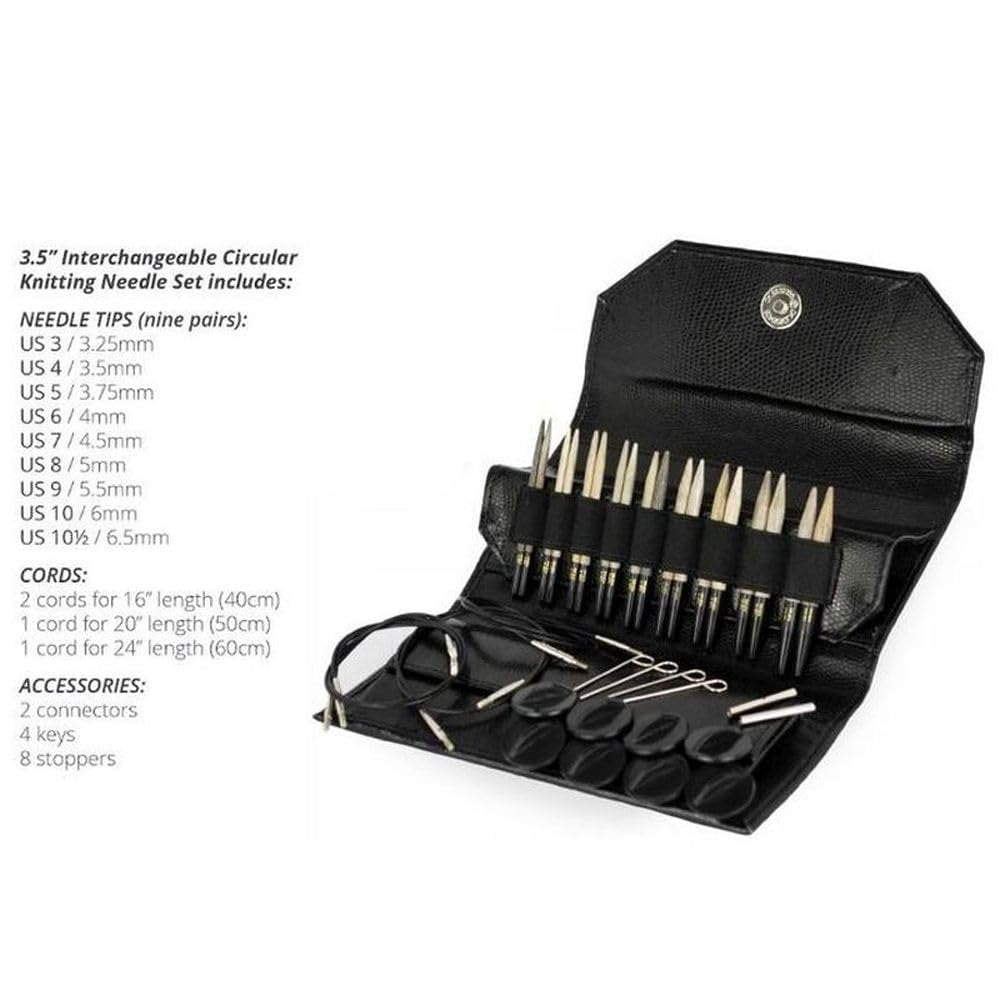 Lykke 3.5" Driftwood Interchangeable Gift Set in Black Faux Leather Pouch