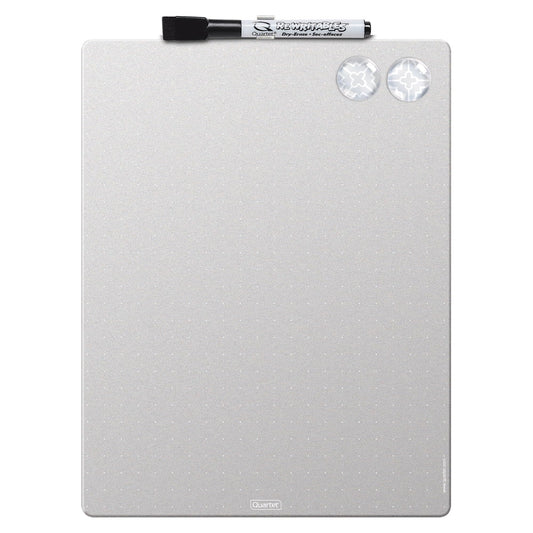 Quartet Magnetic Dry-Erase Frameless Whiteboard, Melamine, 8 1/2" x 11", Silver