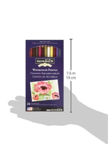 General Pencil 700-24A Kimberly 24Pc.Watcol Pencil Set700 24A, 24 Count (Pack of 1), Multicolor