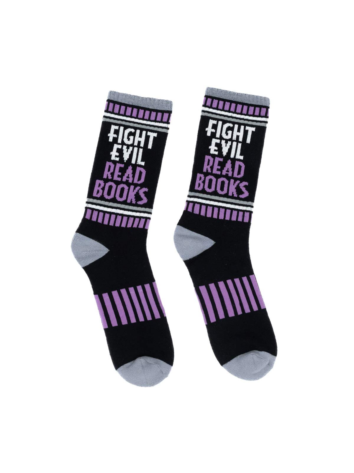 Out of Print Fight Evil, Read Books Socks Unisex Small