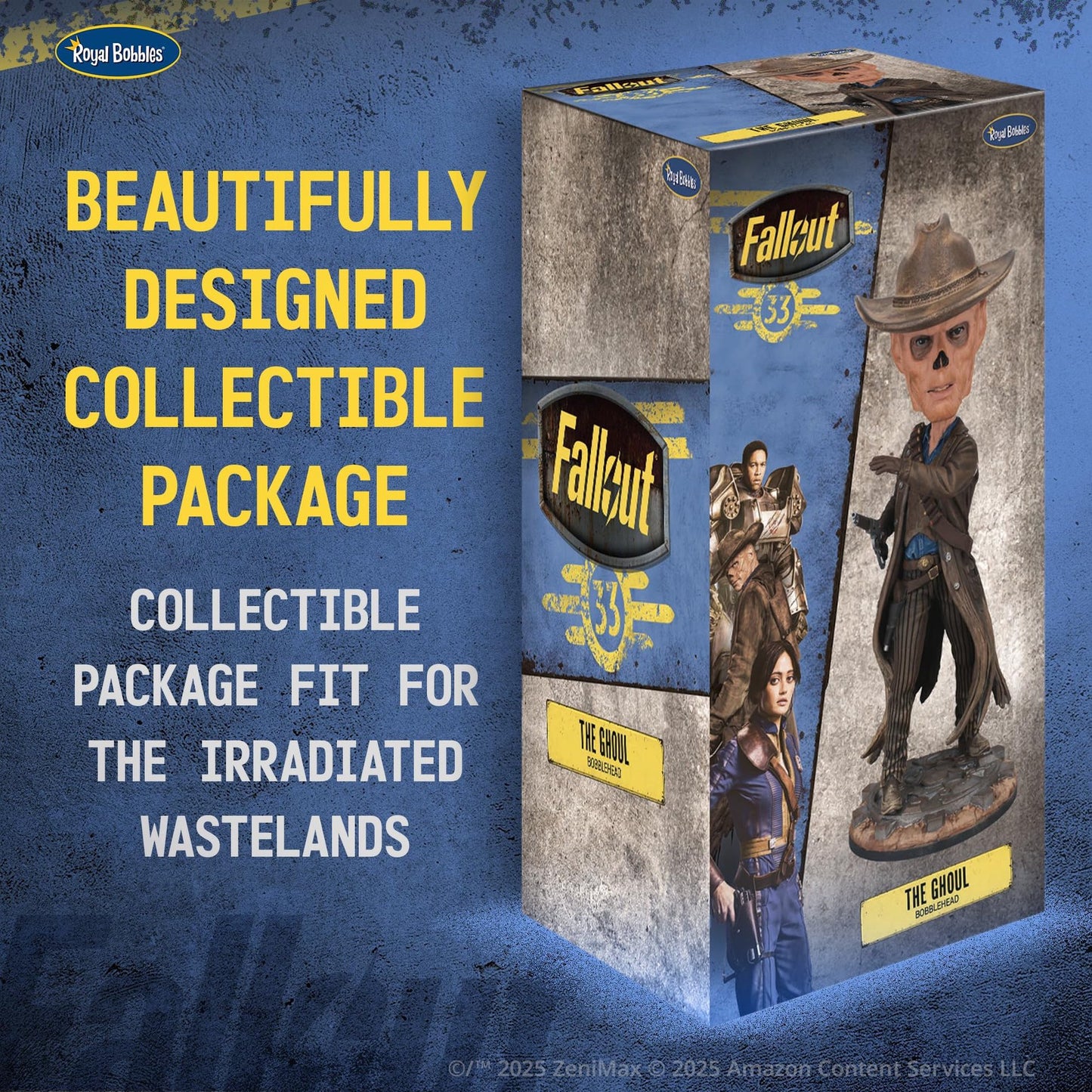 Royal Bobbles Fallout TV Series The Ghoul - 8” Inches Tall – Collectible Bobblehead Statue