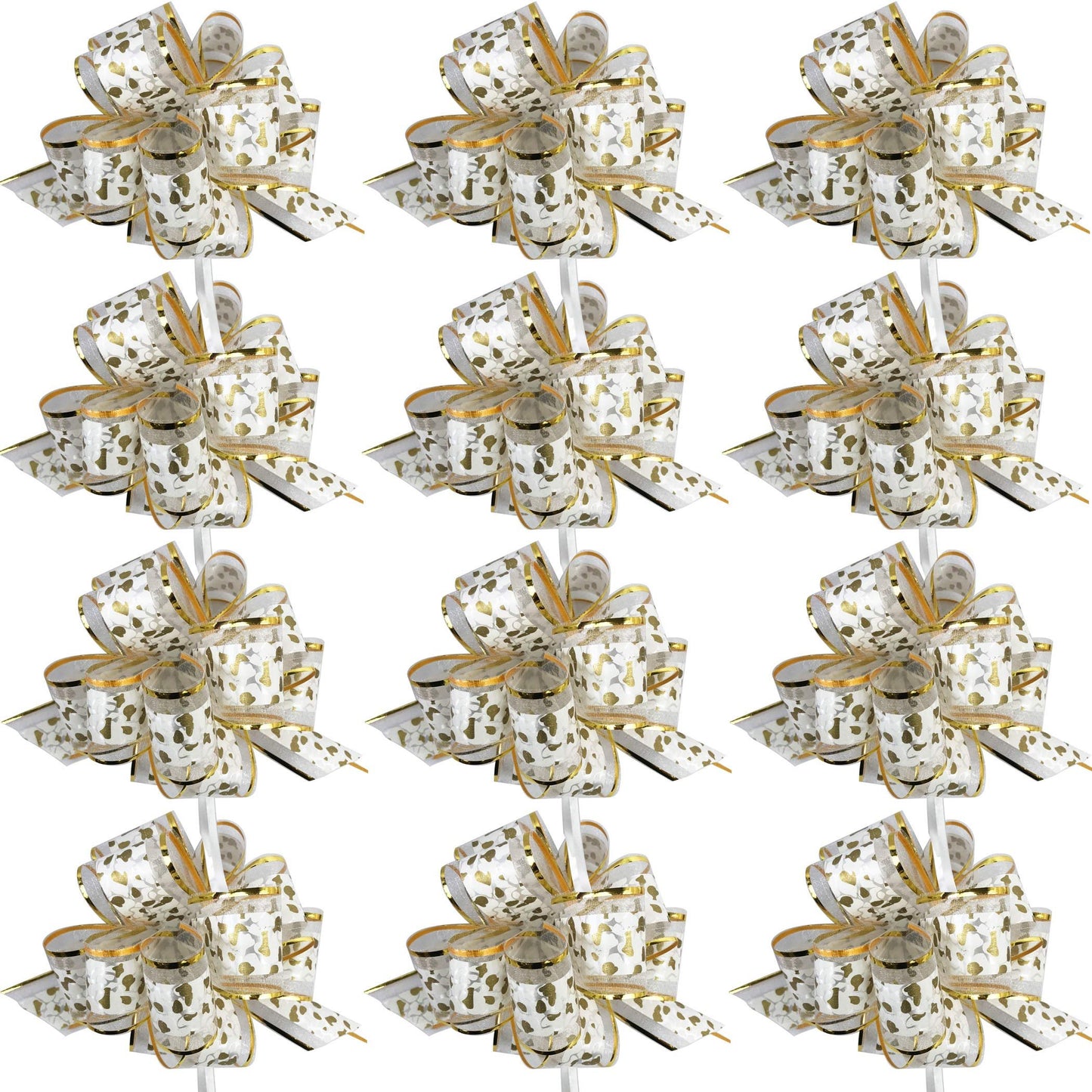 Allgala Long 2 Ich (5CM) Width Organza Ribbon Pull Flower Bow for Gift Wrapping Baskets Wedding Décor