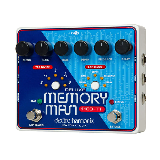 Electro-Harmonix Deluxe Memory Man 1100-TT Analog Delay with Tap Tempo Pedal