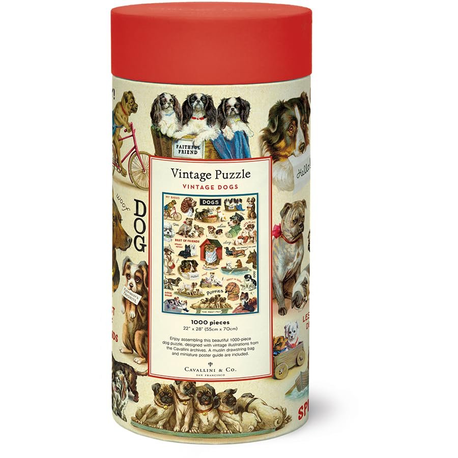 Cavallini & Co. Vintage Dogs Puzzle- 1000 Pieces