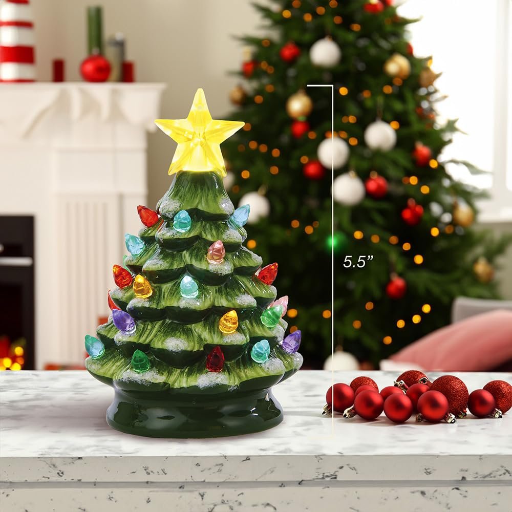 Kurt Adler C9537 Table Piece, 5.5 inch, Green