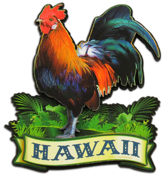 Hawaii Chicken Hawaiian Wood Magnet