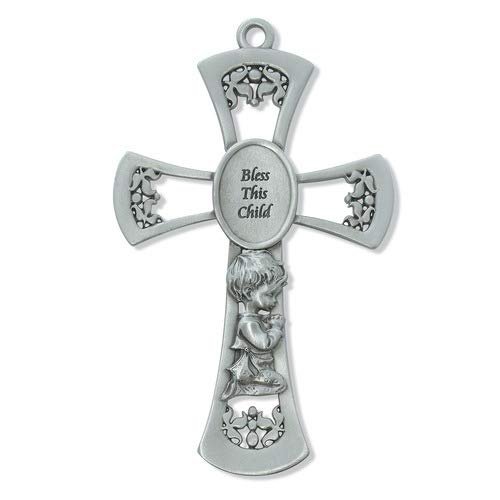 McVan 6" Pewter Baby Boy Cross