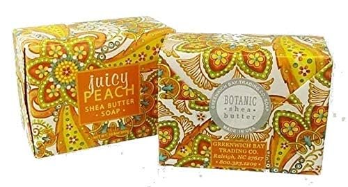 Greenwich Bay Trading Company Set of Two 10.5 oz Shea Butter Soap Bars (Juicy Peach)