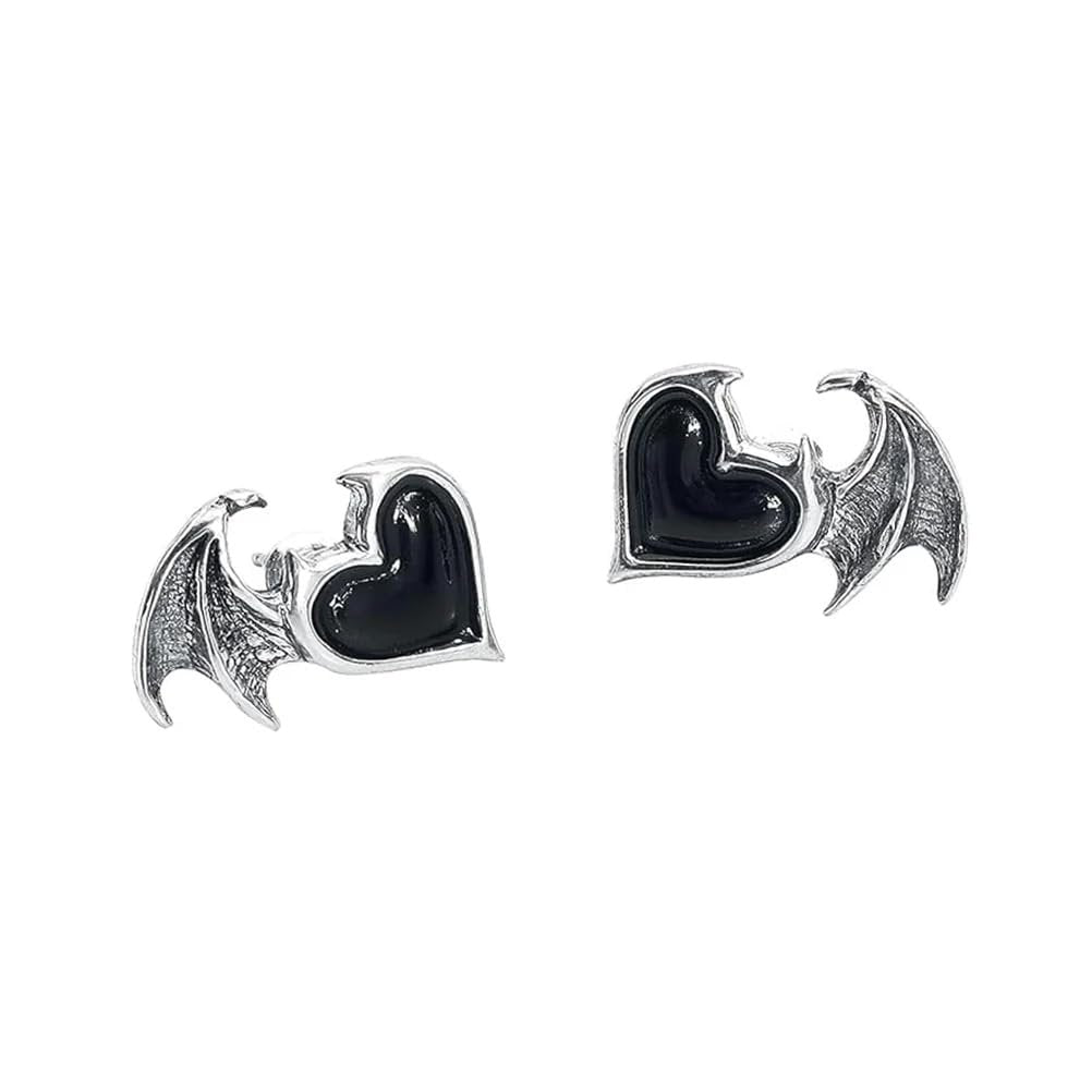Alchemy Gothic England - Blacksoul Demon Heart Ear Studs