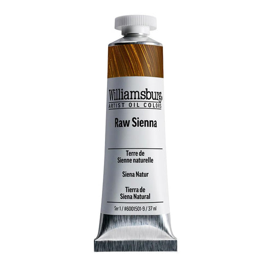 Williamsburg Artist Oil Colors by GOLDEN, Raw Sienna, 37 ml tube, Professional Oil Paint, Semi-Opaque
