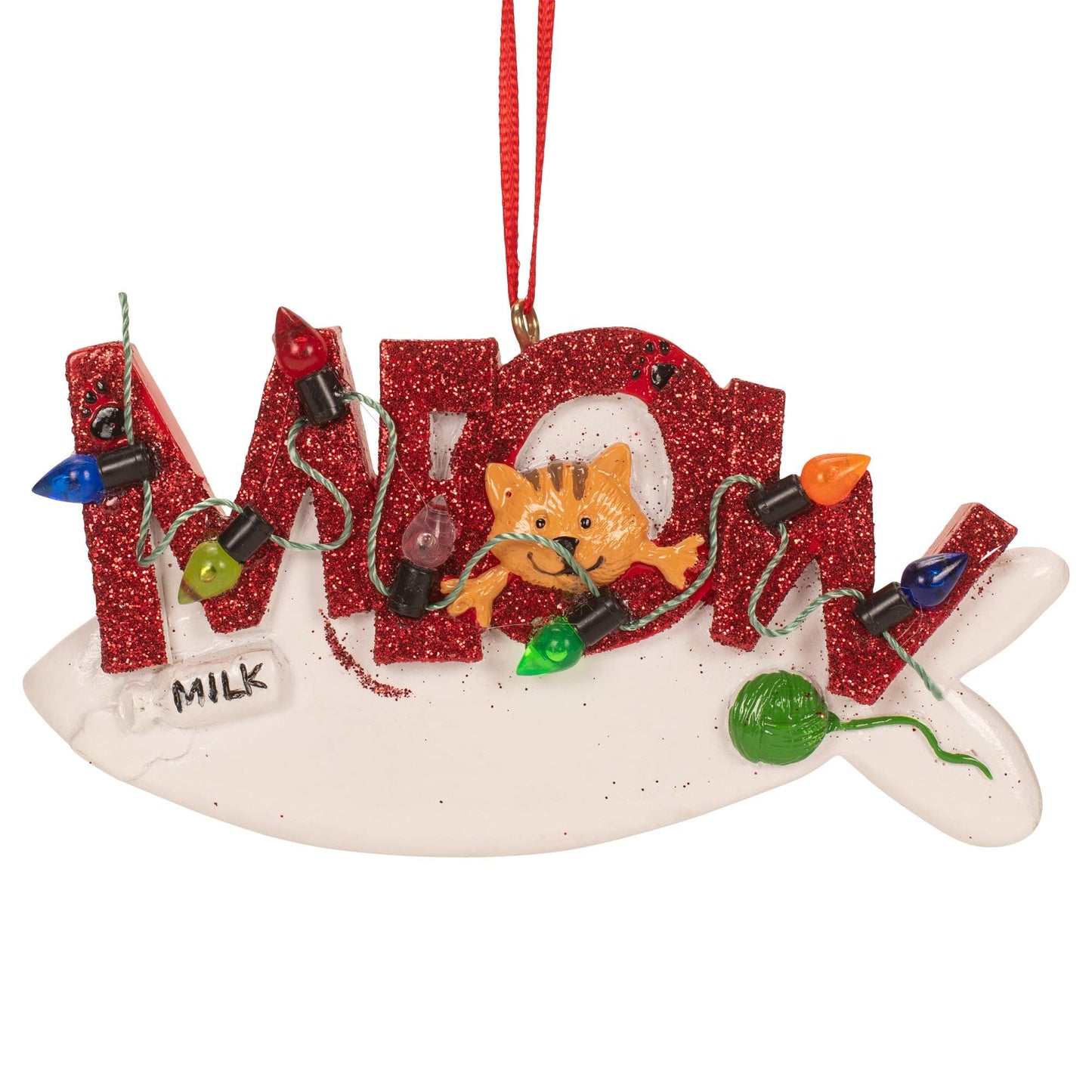 Meow Cat Christmas Tree Ornament A1977