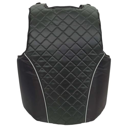 Artist Unknown Ovation Adults' ComfortFlex Body Protector | Durable Comfortable Adjustable Safety Reflective Piping Equestrian Riding Vest, Black, Medium