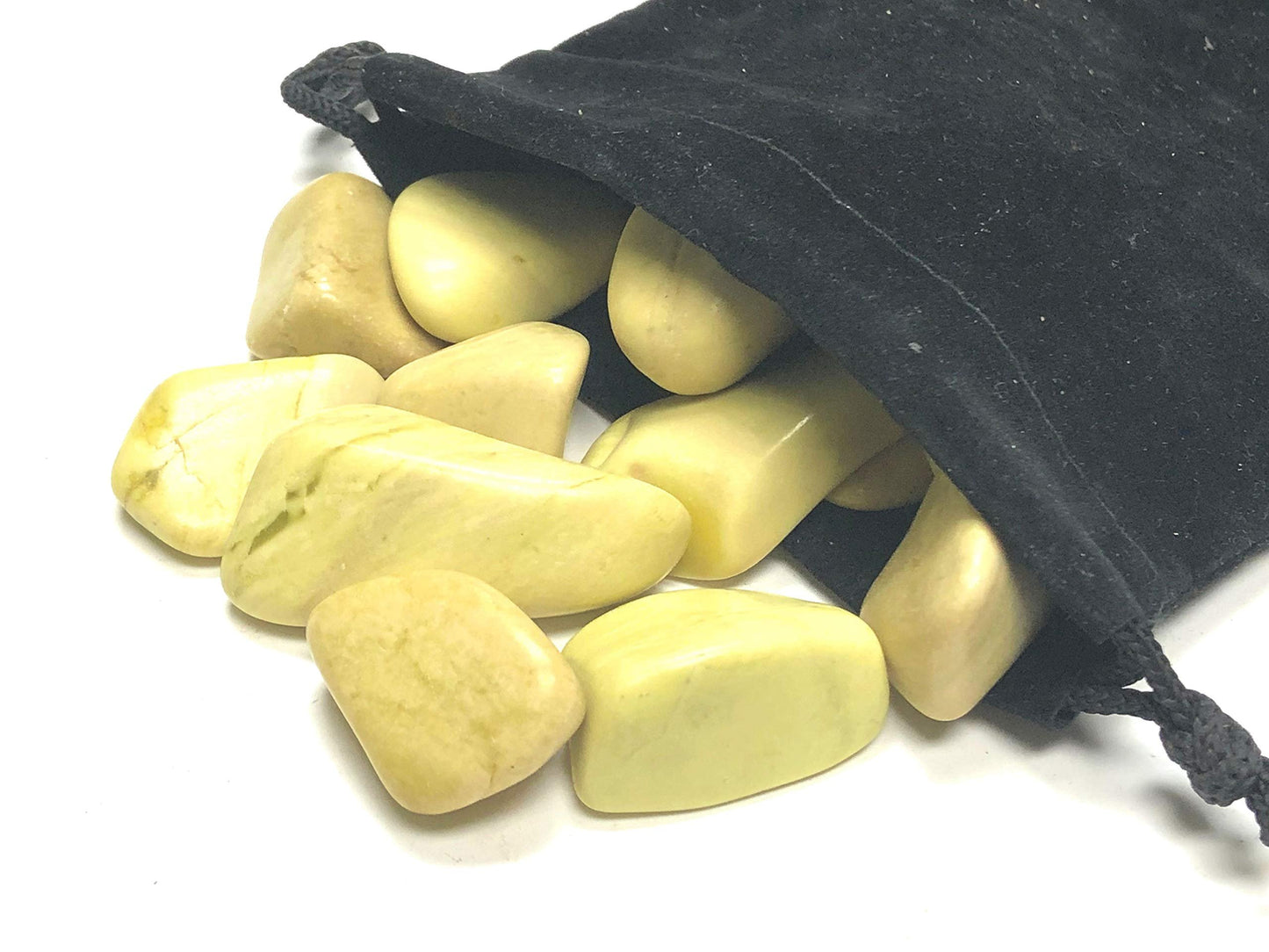 Zentron Crystal Collection Tumbled Serpentine - Large 1" Stones in Velvet Bag (1/2 Pound)