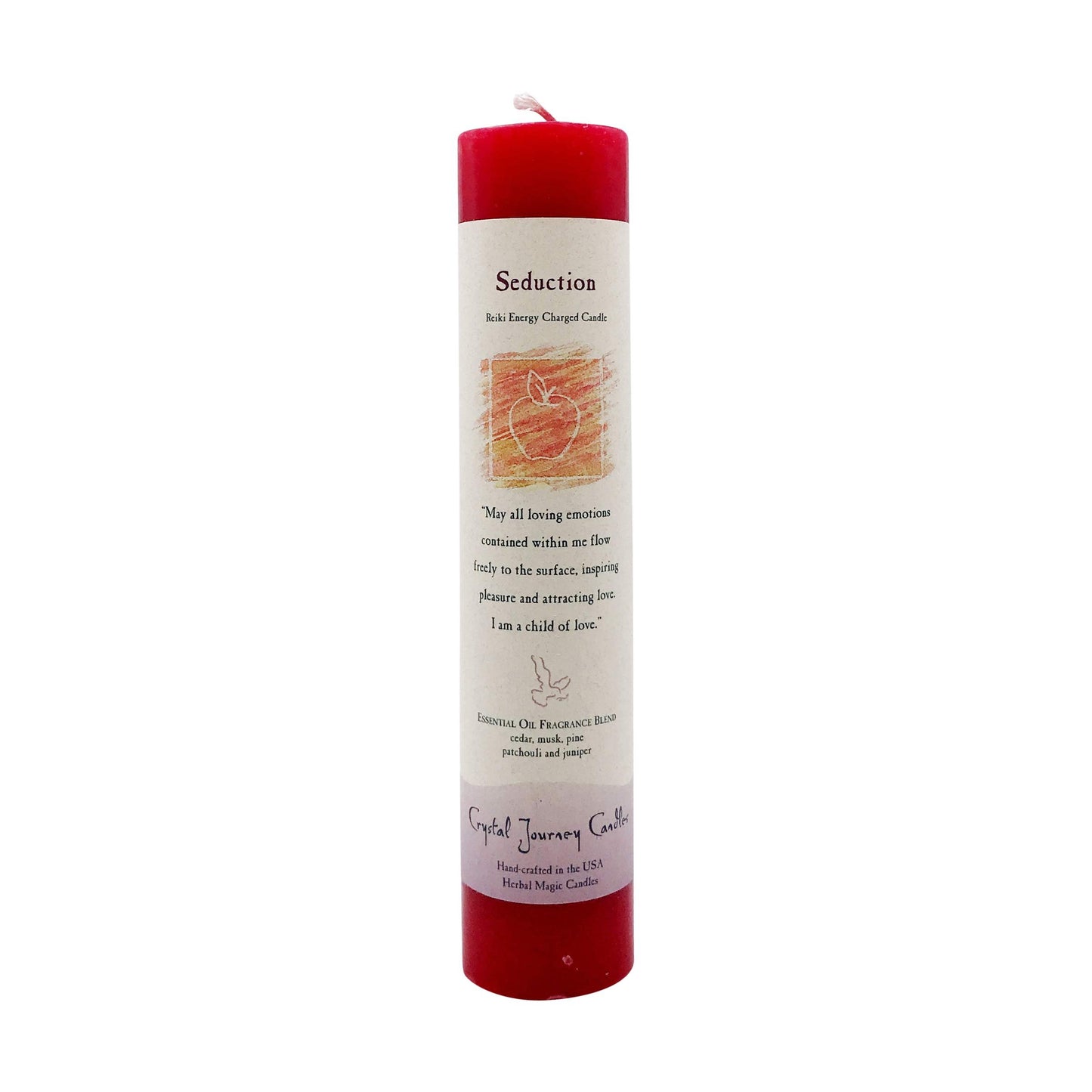 CRYSTAL JOURNEY Candle Pillar Seduction, 1 EA