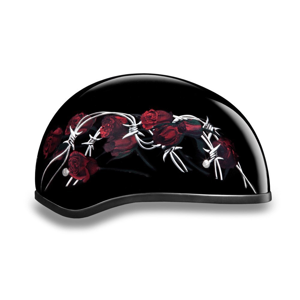 Daytona Helmets Half Skull Cap Motorcycle Helmet – DOT Approved [Graphics]…