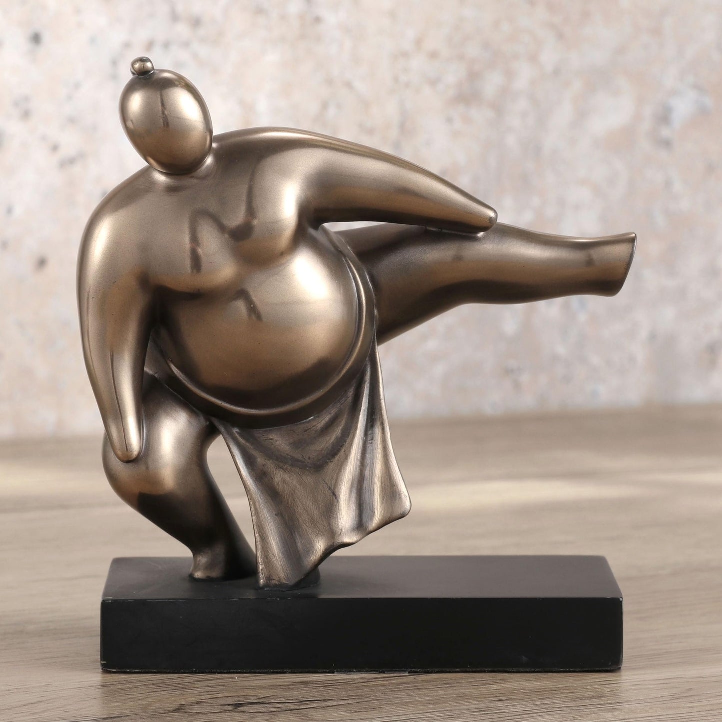 Veronese Design 4 7/8 Inch Japanese Abstract Sumo Wrestler Stomp Resin Figurine Bronze Finish