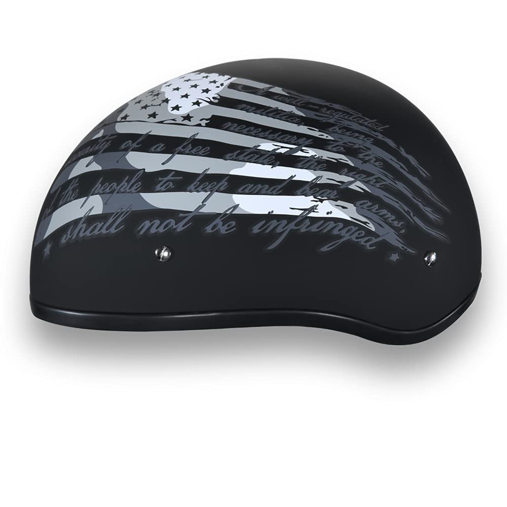 Daytona Helmets Half Skull Cap Motorcycle Helmet – DOT Approved [Graphics]…