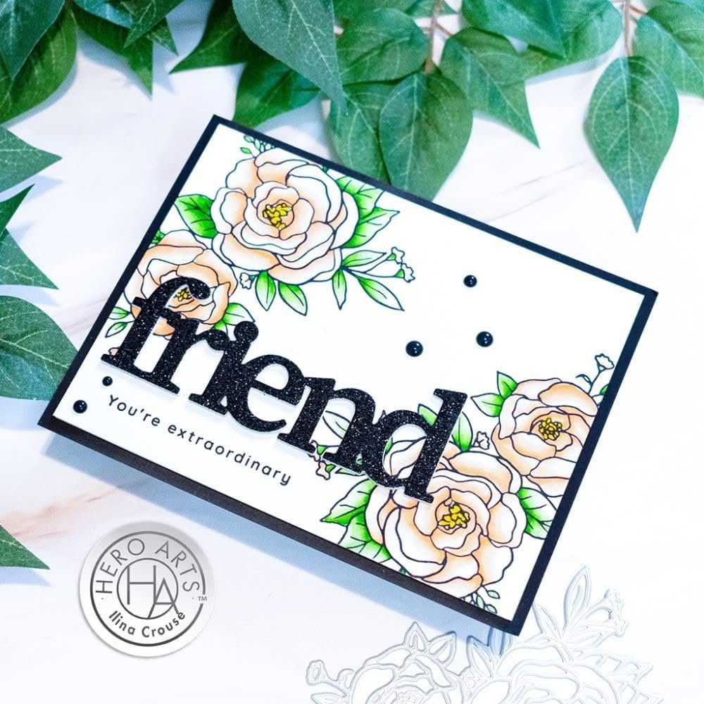 Hero Arts Antique Bee Letterpress + Foil Plate (D)