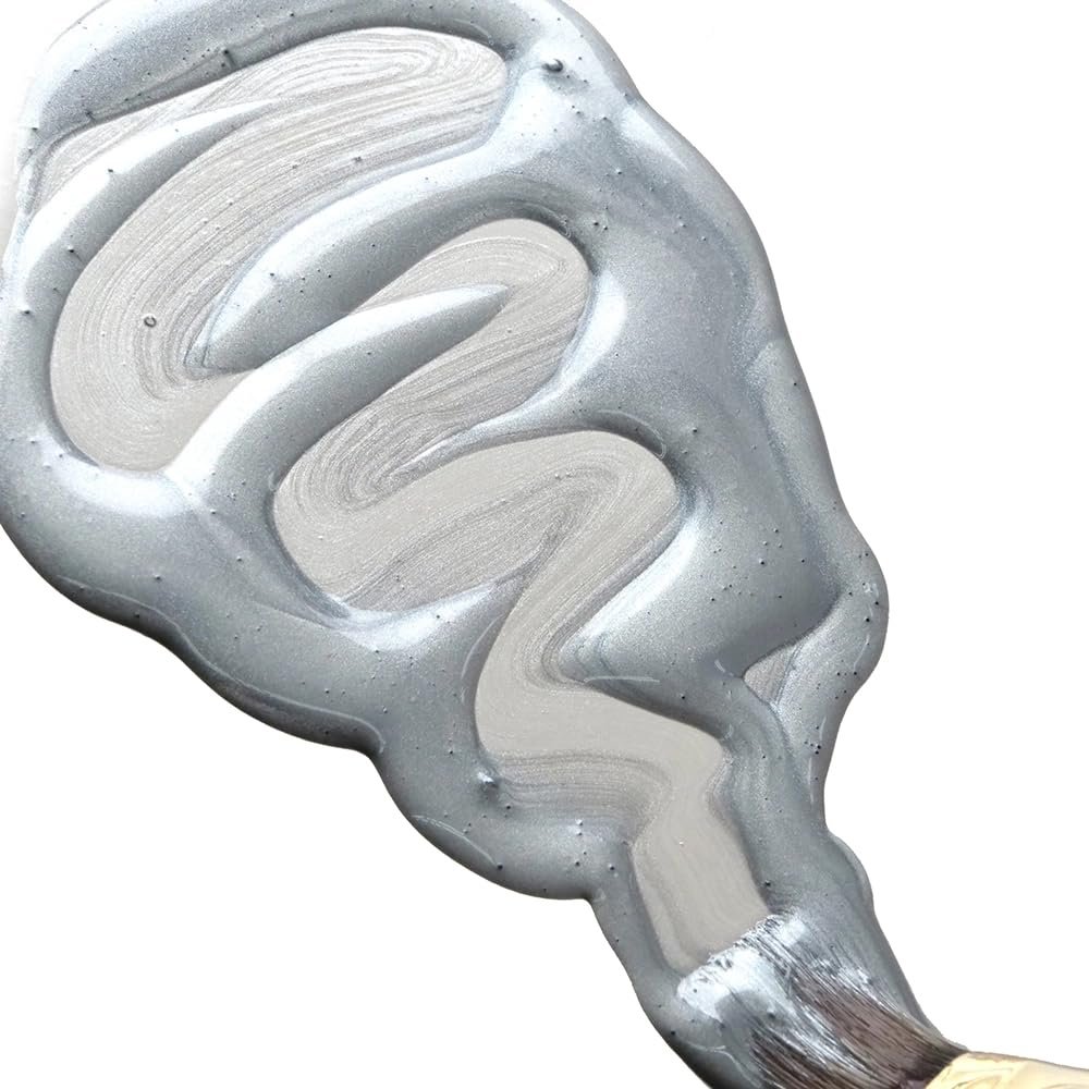 GOLDEN High Flow Acrylics, Iridescent Silver (Fine), 16 fl. oz. Bottle, Professional Acrylic Paint, Semi-Transparent