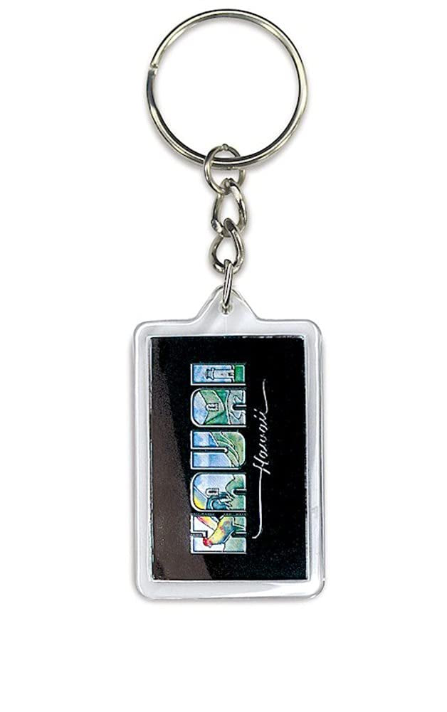 Welcom to the Island Acrylic Foil Keychain - Kauai Hawaii