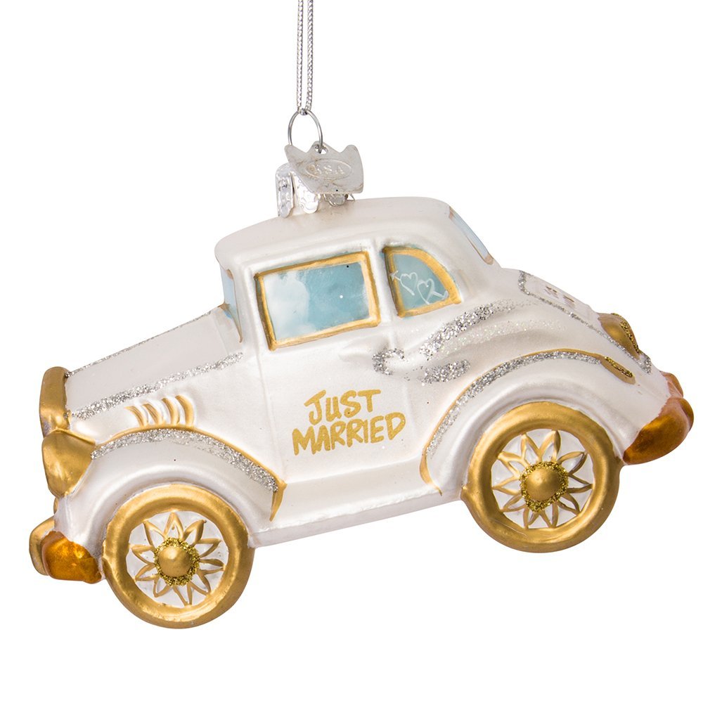 Kurt Adler 3.5"-5" Noble Gems Wedding Ornament Set of 4